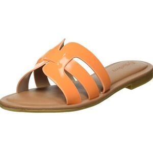The Drop Women's Monika Orange Sandals Size 5